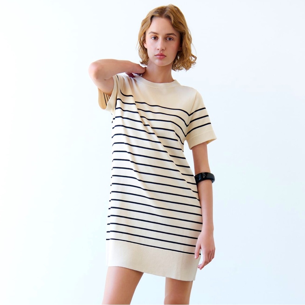 NWT ZARA Striped Knit Dress. Size XL.